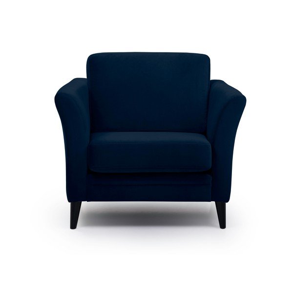 Poltrona blu scuro con rivestimento in velluto Eden – Scandic-image-2