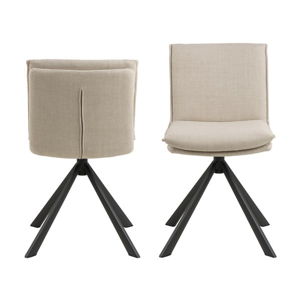 Sedia da pranzo crema Flynn - Actona-image-3