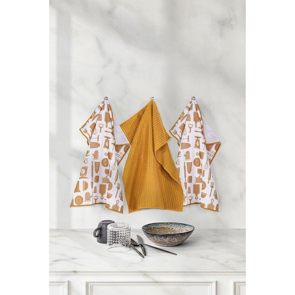 Set di 3 asciugamani in microfibra 48x40 cm Essential - Tiseco Home Studio-image-1