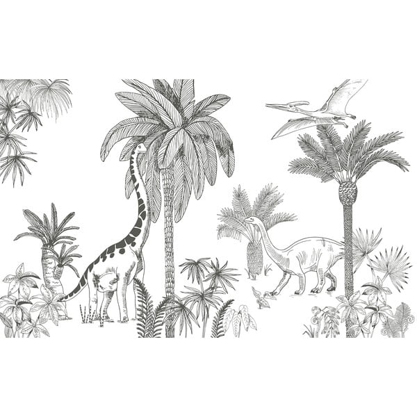 Carta da parati per bambini 400 cm x 248 cm Jurassic Period - Lilipinso