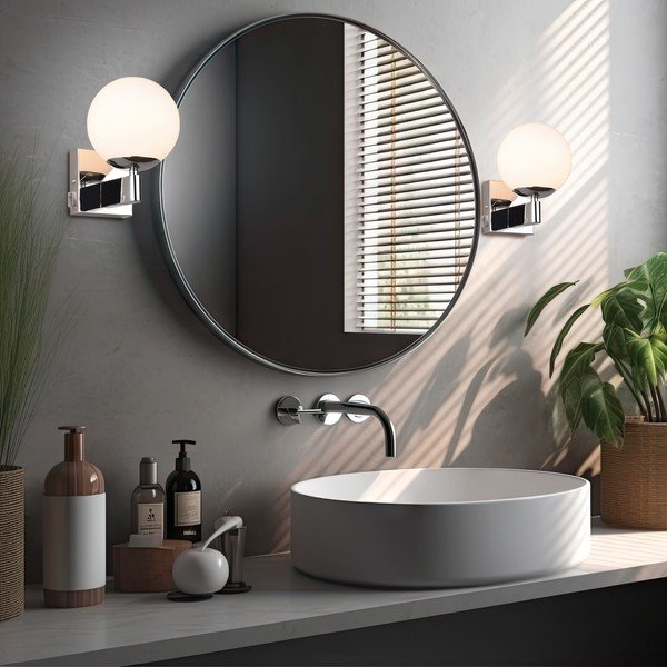 Lampada da parete argentata ø 14 cm Kula – Trio-image-1