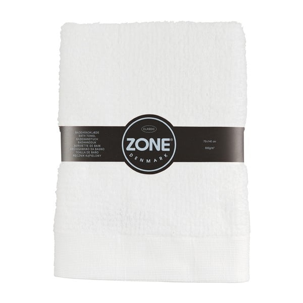 Telo da bagno in cotone bianco 140x70 cm Classic - Zone
