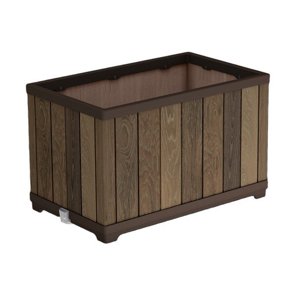 Vaso per fiori in plastica con sistema di auto-irrigazione Deco Rectangle – Keter