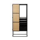 Portabottiglie in rattan nero per 16 bottiglie, 80x175 cm Guuji - White Label