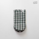 Guanto da forno in lino Forest Green Gingham – Linen Tales