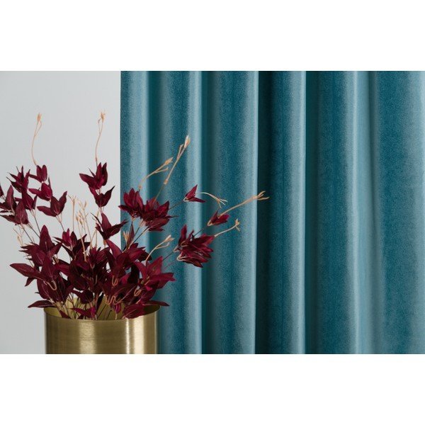 Tenda in velluto turchese 140x260 cm Novara - Mendola Fabrics-image-3