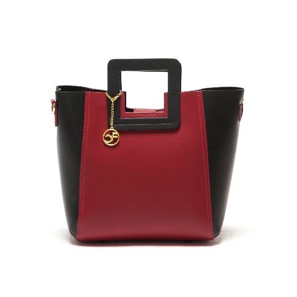 Kožená kabelka Carla Ferreri 3002 Rosso