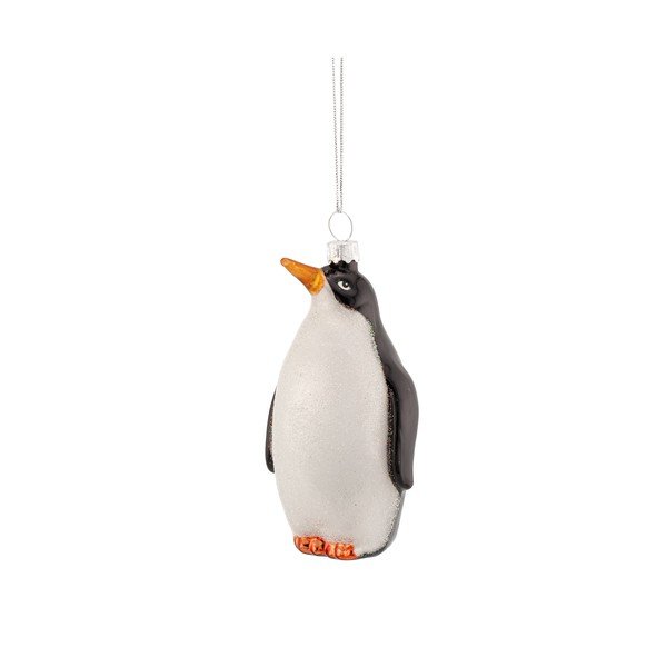 Decorazione per albero di natale in vetro 6 cm King Penguin – Sass & Belle