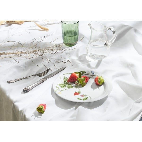 Piatto da dessert bianco in porcellana con motivo floreale ø 22 cm Hammershøi Summer - Kähler Design-image-1