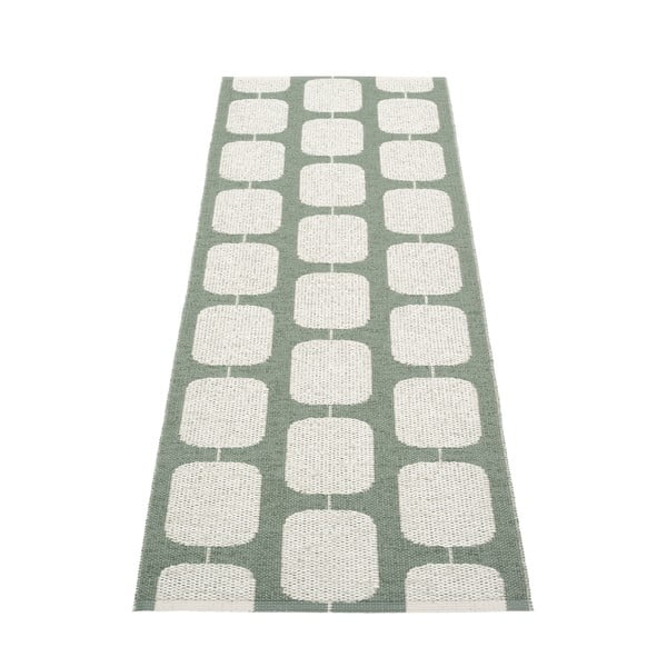 Passatoia da interno/esterno verde/color crema 70x200 cm Sten Army – Pappelina