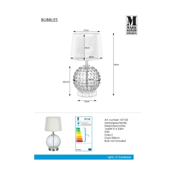 Lampada da tavolo Bubbles Steel - Markslöjd-image-1