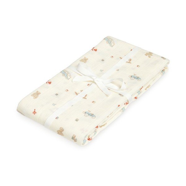 Coperta per bambini giallo chiaro in cotone organico confezionata 120x120 cm Off-White – Cam Cam Copenhagen