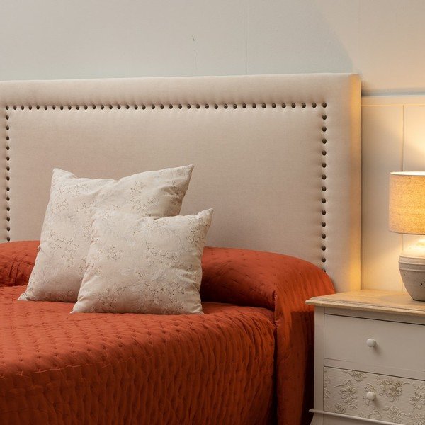 Testiera letto beige 165x130 cm - Ixia-image-1