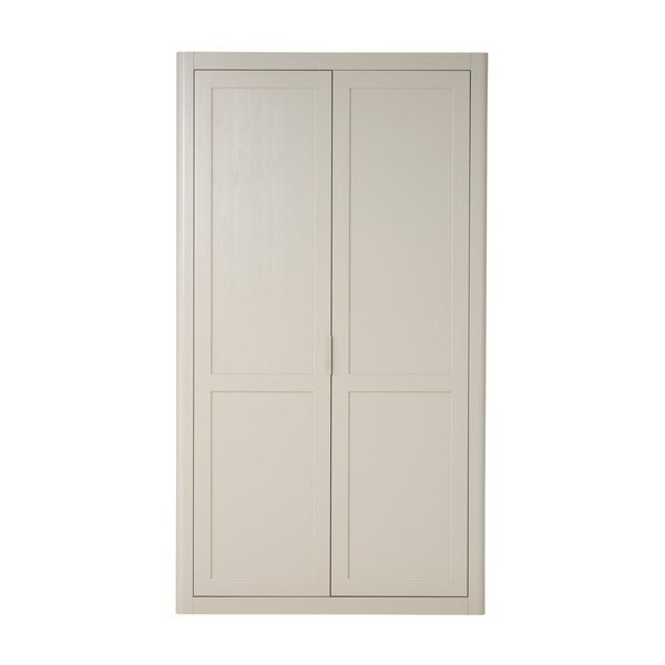 Armadietto grigio chiaro in pino massiccio 120x217x48 cm Gunnar – WOOOD