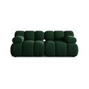Divano componibile verde scuro con rivestimento in velluto 188 cm Bellis – Micadoni 