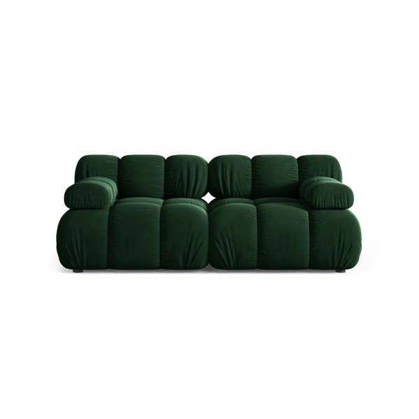 Divano componibile verde scuro con rivestimento in velluto 188 cm – Micadoni 