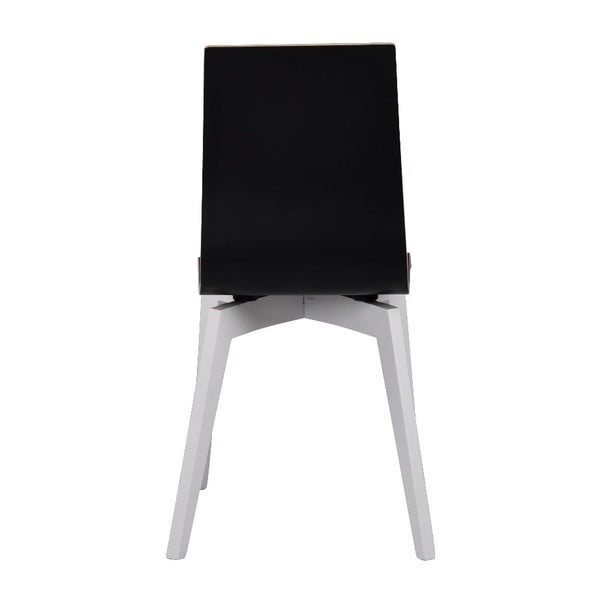 Sedia da pranzo nera con gambe bianche Grace - Rowico-image-1