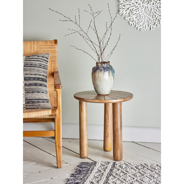 Tavolino rotondo in legno di mango ø 40 cm Stella - Bloomingville-image-4