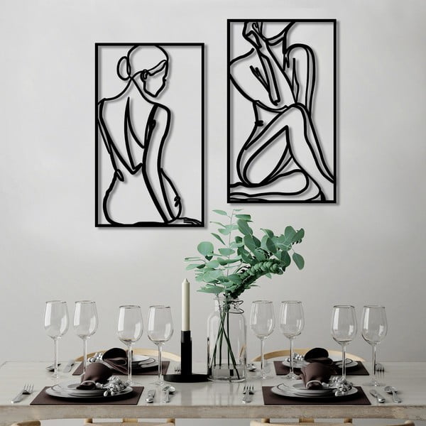 Decorazione murale in metallo 42x70 cm Minimalist Female - Wallity-image-2
