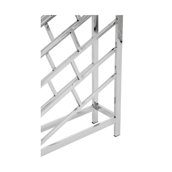 Portabottiglie in metallo argento lucido per 24 bottiglie Barolo - Premier Housewares-image-3