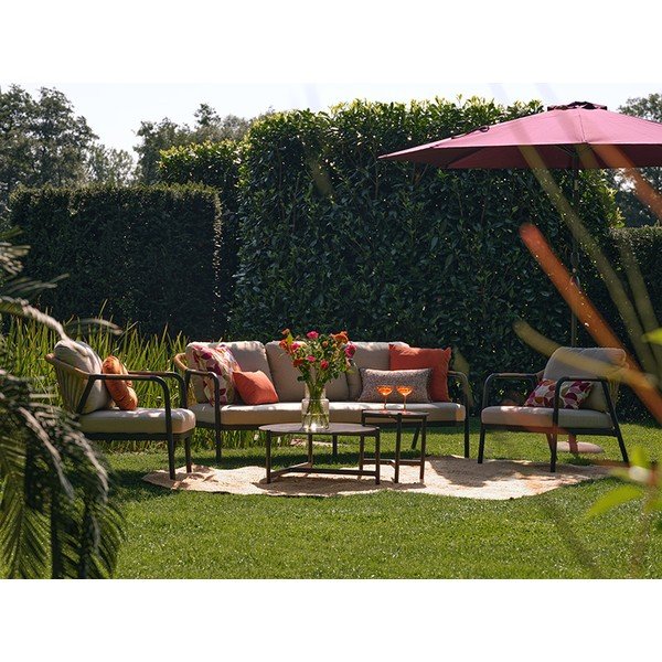 Set di mobili da giardino beige in alluminio per 5 persone Nice – Hartman-image-1