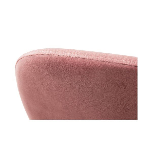 Sedia da pranzo rosa imbottito impilabile Lea – Micadoni -image-4
