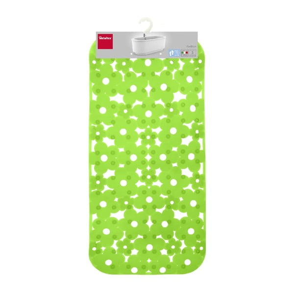 Tappeto da bagno antiscivolo verde, lunghezza 72 cm - Metaltex