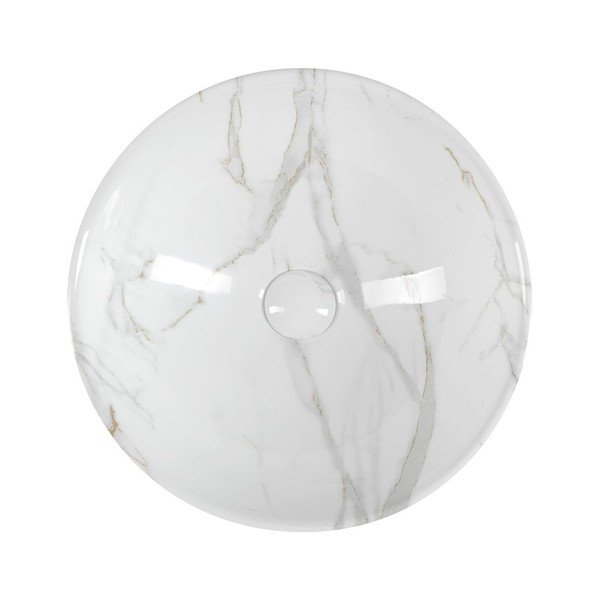 Lavabo rotondo bianco in ceramica ø 42 cm Dalma – Sapho-image-3