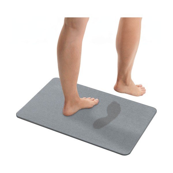 Tappetino per il bagno grigio in diatomite 50x80 cm Simi – Wenko-image-3