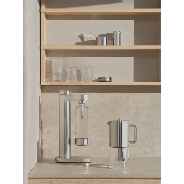 Set per bevande gassate argentata in acciaio inox Brus – Stelton-image-1
