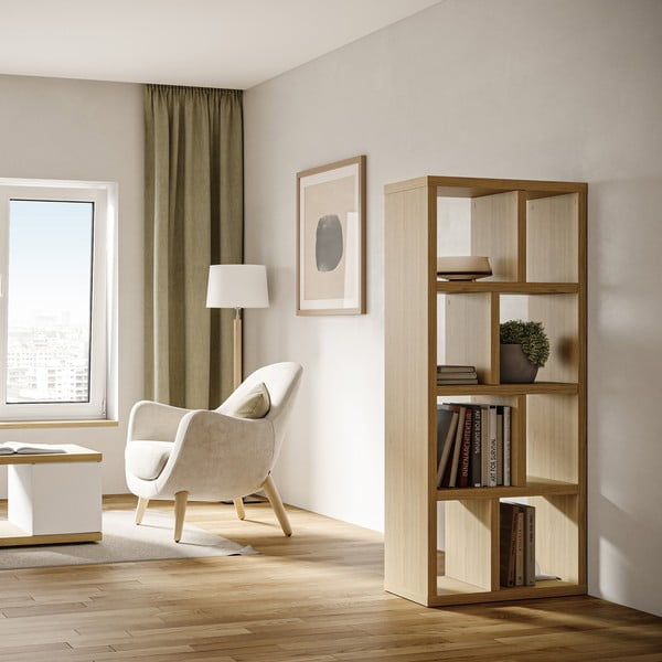 Libreria color legno effetto rovere 70x159 cm Berlin - TemaHome-image-1