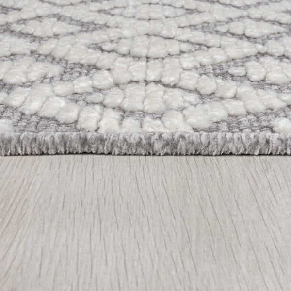 Tappeto in ciniglia lavabile grigio 80x160 cm Jhansi - Flair Rugs-image-4