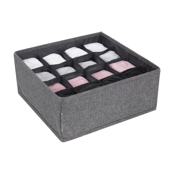 Organizzatore per cassetti grigio con 16 scomparti - Bigso Box of Sweden-image-2