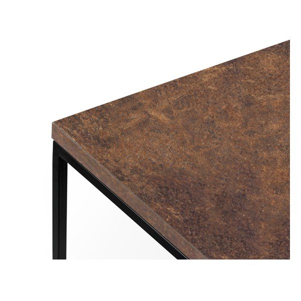 Tavolino marrone con gambe nere Gleam, 50 x 50 cm - TemaHome-image-1