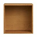 Mensola di colore naturale in rovere massiccio con ripiani multipli 18 cm Townsville – House Nordic