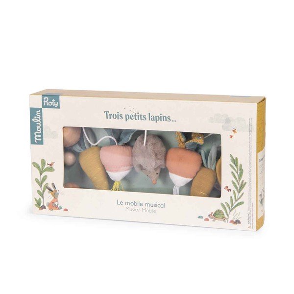 Giostra musicale sospesa Trois Petits Lapins - Moulin Roty-image-1