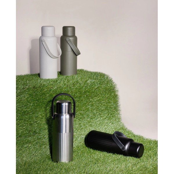 Borraccia termica argentata in acciaio inox 1 l Theo – Sagaform-image-2