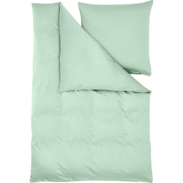 Biancheria da letto in cotone sateen verde 200x135 cm Comfort - Westwing Collection