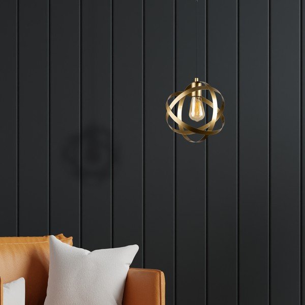 Lampada a sospensione in metallo color oro Lama - Squid Lighting-image-3