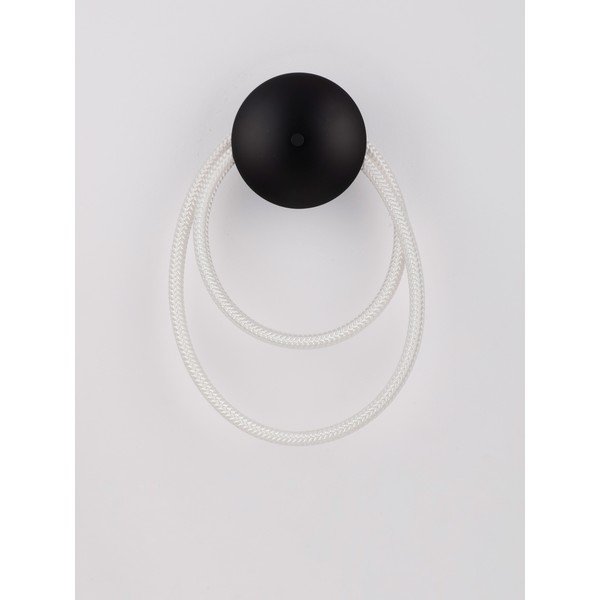 Lampada da parete LED bianca/nera opaca in acciaio Ilane – Nova Luce-image-3