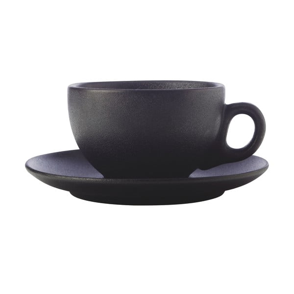 Tazza da cappuccino in ceramica nera 250 ml Caviar - Maxwell & Williams