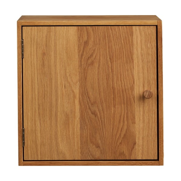 Mensola di colore naturale in rovere massiccio con ripiani multipli 18 cm Townsville – House Nordic