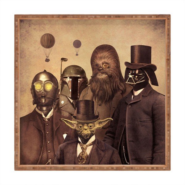 Vassoio decorativo in legno Star Wars, 40 x 40 cm - Unknown