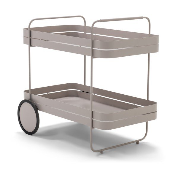Tavolino da servizio in metallo su ruote 74x42 cm Gin & Trolley – Spinder Design-image-2