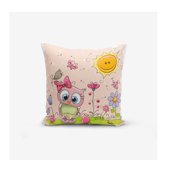 Federa da bambini 43x43 cm Pink Owl - Mila Home