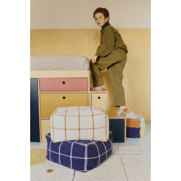 Poggiapiedi color crema Geo Block – Lorena Canals-image-2