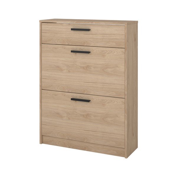 Scarpiera di colore naturale con effetto rovere con ante ribaltabili 70x94x24 cm Escape – Tvilum-image-3