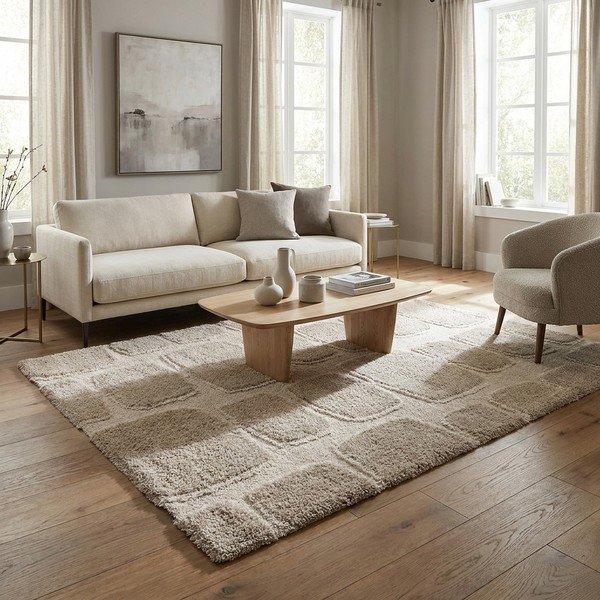 Tappeto beige/color crema 120x170 cm Ember – Universal-image-1