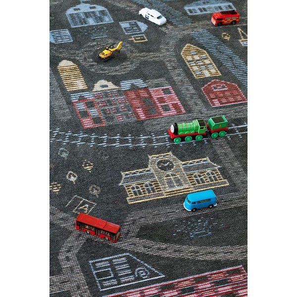 Tappeto nero reversibile per bambini , 140 x 200 cm Ülejõe - Narma-image-4