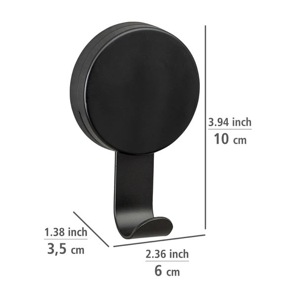 Set di 2 ganci per asciugamani neri Pavia - Wenko-image-2